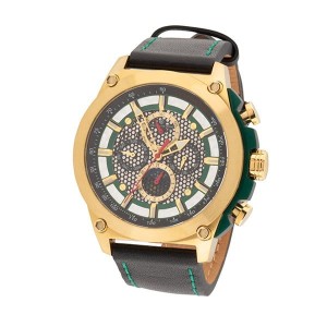 Constantin Weisz Gent's Automatic Skeleton Dial Day and Night Indicator Watch with Genuine Leather Strap