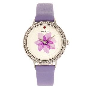 Bertha Ladies' Delilah Watch with Genuine Leather Strap