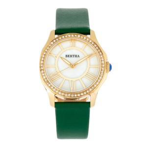 Bertha Ladies' Donna Watch with Genuine Leather Strap