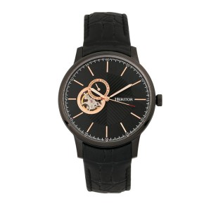 Heritor Gent's Automatic Landon Watch with Genuine Leather Strap