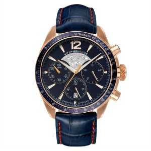Sturmanskie Gent's Lunokhod Moon Landing Chronograph Watch with Genuine Leather Strap