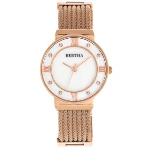 Bertha Ladies' Dawn Watch with Stainless Steel Bracelet