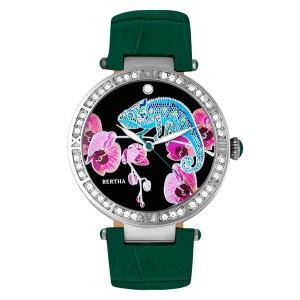 Bertha Ladies' Camilla Watch with Genuine Leather Strap