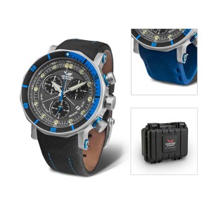 Vostok Europe Gent's Lunokhod 2 Chronograph Watch with Interchangeable Strap with Dry Box