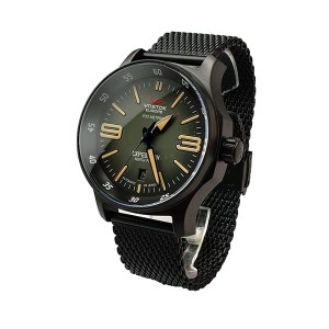 Vostok Europe Gent's Expedition N1 Automatic Watch with PVD Case and Milanese Bracelet