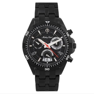 Mathey-Tissot Gent's Bolton Swiss Quartz Chronograph PVD Watch with Stainless Steel Bracelet