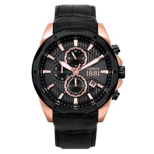 Cerruti 1881 Gent's Guarcino Watch with Leather Strap