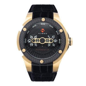 Nubeo Gent's Satellite Swiss Sellita Automatic IP Watch with Genuine Leather Strap