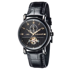 Thomas Earnshaw Gent's Maskelyne Automatic Watch with Genuine Leather Strap and Gift
