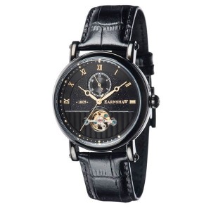 Thomas Earnshaw Gent's Maskelyne Automatic Watch with Genuine Leather Strap and Gift