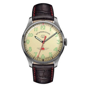 Sturmanskie Gagarin Commemorative Ltd Ed Mechanical Watch with Genuine Leather Strap