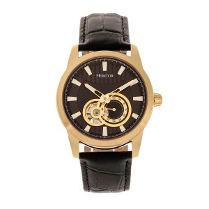 Heritor Gent's Automatic Davidson Watch with Genuine Leather Strap