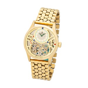 Constantin Weisz Gen's Automatic IP Double Open Heart with Stainless Steel Bracelet