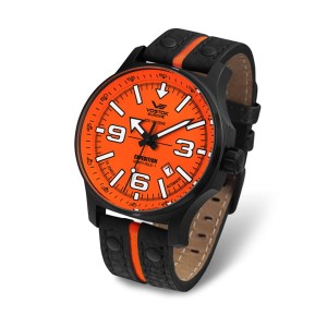 Vostok Europe Gent's Automatic PVD Plated Expedition N1 Watch with Genuine Leather Strap