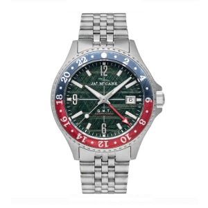 James McCabe Gents Baja GMT Watch with Stainless Steel Bracelet