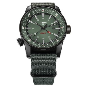 Traser Gent's Swiss Made P68 GMT Compass Outdoor Watch with NATO Strap