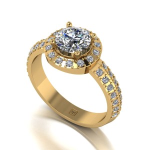 Moissanite 9ct Gold 1.4ct eq Occasion Ring