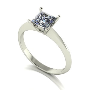 Moissanite 9ct Gold 1.00ct eq Princess Solitaire Ring