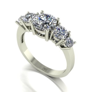 Moissanite 9ct Gold 2.05ct eq Lady Lynsey Half Eternity Ring