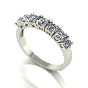 Moissanite 9ct Gold 1.00ct eq 7 Stone Ring