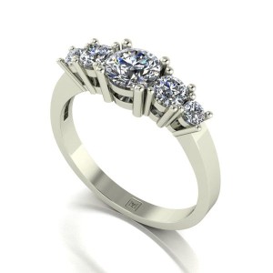 Moissanite 9ct Gold 1.10ct eq Lady Lynsey Half Eternity Ring