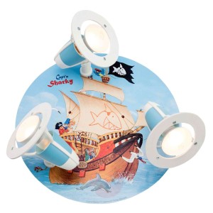 Lampa sufitowa Capt'n Sharky do pokoju dziecięcego