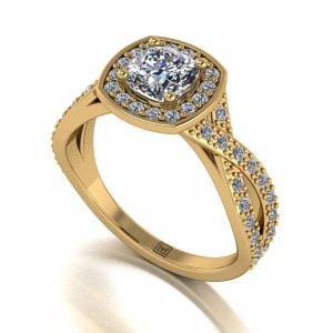 Moissanite Lady Lynsey 9ct Gold 1.35ct eq Infinity Solitaire Ring