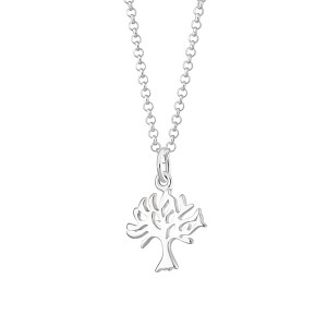 Lily Charmed Sterling Silver Tree Necklace