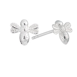 Lily Charmed Sterling Silver Bee Stud Ea