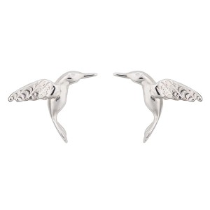 Lily Charmed Sterling Silver Hummingbird