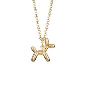 Lily Charmed Gold Balloon Dog Necklace