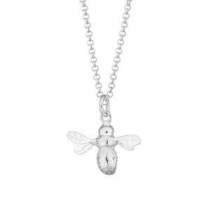 Lily Charmed Sterling Silver Bee Necklace
