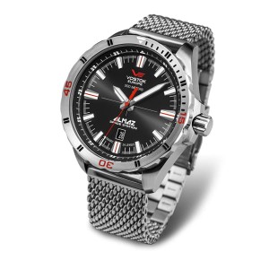 Vostok Europe Gents Almaz Automatic Watch with Stainless Steel Milanese Bracelet Strap