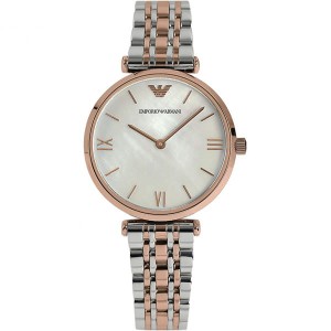 Emporio Armani Ladies Two Tone Watch wit