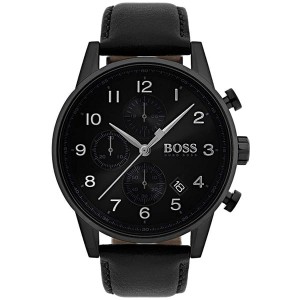Hugo Boss Gents Navigator Chronograph Watch with Genuine Leather Strap