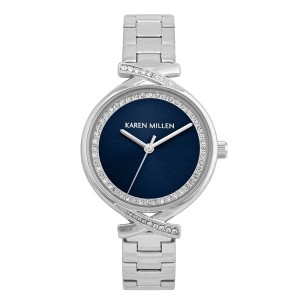 Karen Millen Ladies' Diamante Watch with Stainless Steel Bracelet