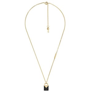 Michael Kors Colour Gold Plated Padlock Necklace