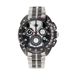 Mini Gent's Swiss Quartz PVD Multifunction Chronograph Watch with Two-Tone Stainless-Steel Bracelet