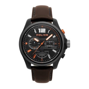 Police Gent's Denver Watch with Genuine Leather Strap