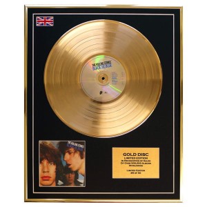 Rolling Stones Black & Blue Framed & Mounted CD Gold Disc Display Limited Edition of 50 Only