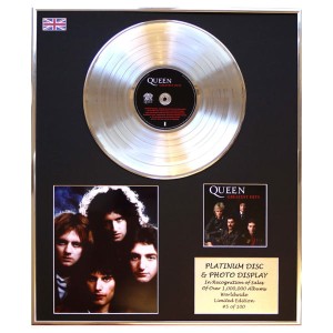 Queen Greatest Hits Framed & Mounted CD Platinum Disc Presentation Limited Edition of 100 Only