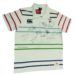 Six Nations Rugby Shirt Multi Signed By All Captains, Coaches & Rugby Legends