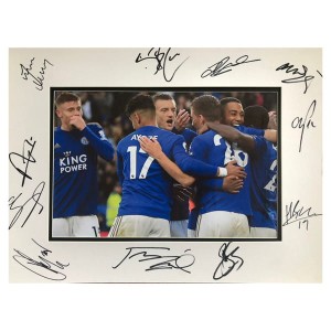 Leicester City FC Mounted Multi-Signed Team Photo