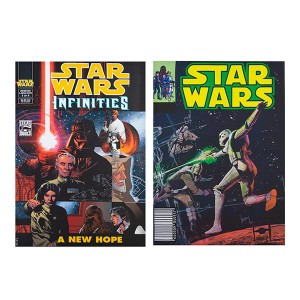 Star Wars Pair of Star Wars Comic Book Wall Art Prints on Boarded Canvas