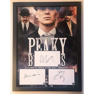 Peaky Blinders Framed Photo Display Signed by Sam Neil,Tom Hardy & Cillian Murphy