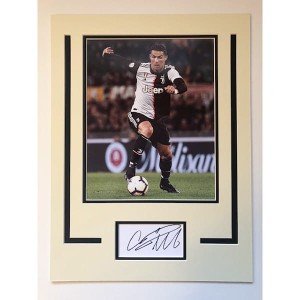 Cristiano Ronaldo Mounted Photo & Personal Signature
