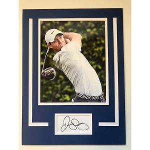 Rory Mcilroy Mounted Photo & Personal Signature Display