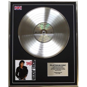 Michael Jackson - Bad Framed & Mounted CD Platinum Disc Limited Edition of 50 Only