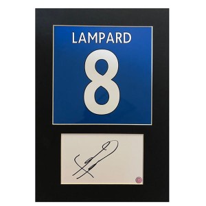 Frank Lampard Personally Signed  Name and Number Shirt Batch & Signature Display
