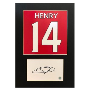 Thierry Henry Personally Signed Name and Number Shirt Batch & Signature Display